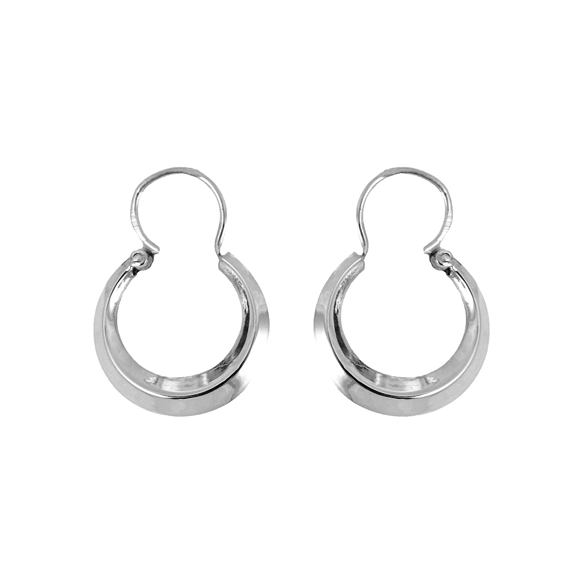 Aros argolla de plata modelo criolla grande