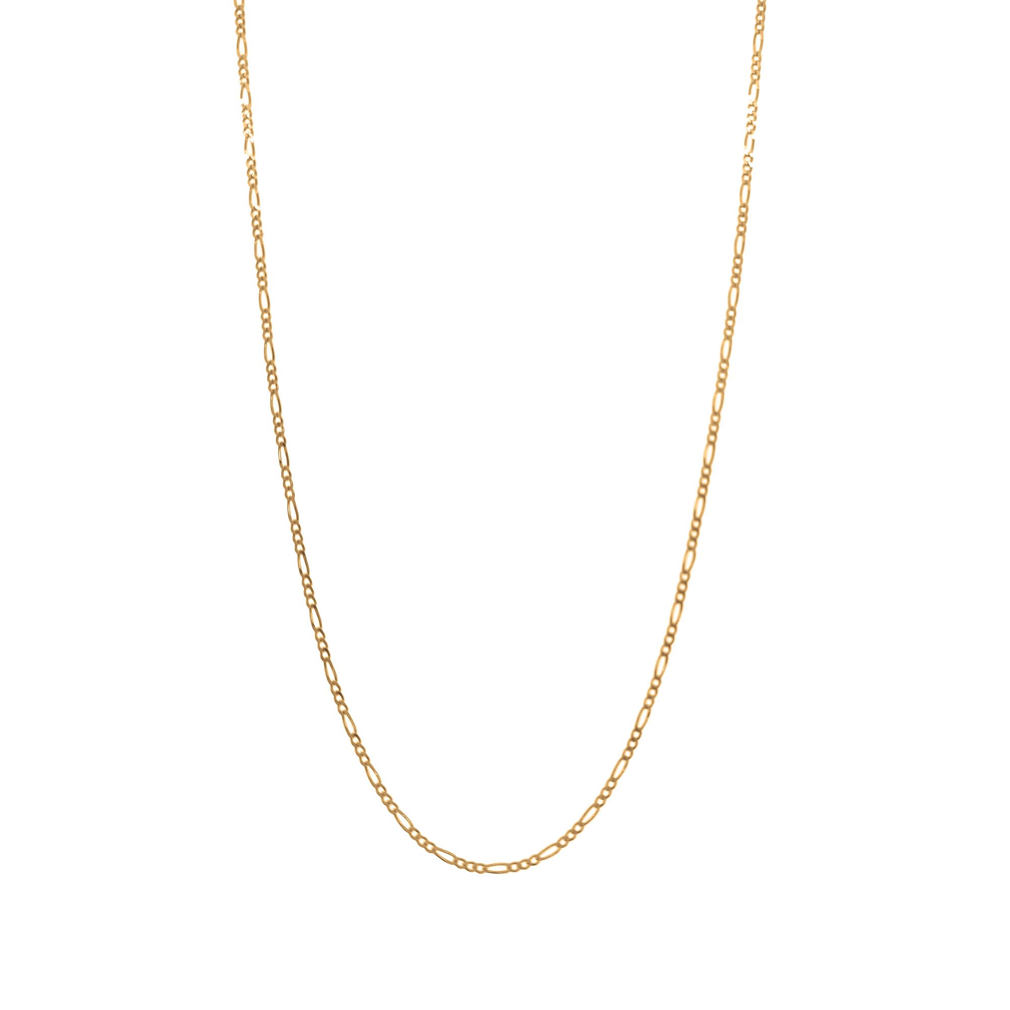 Cadena de oro amarillo italiano modelo figaro fino
