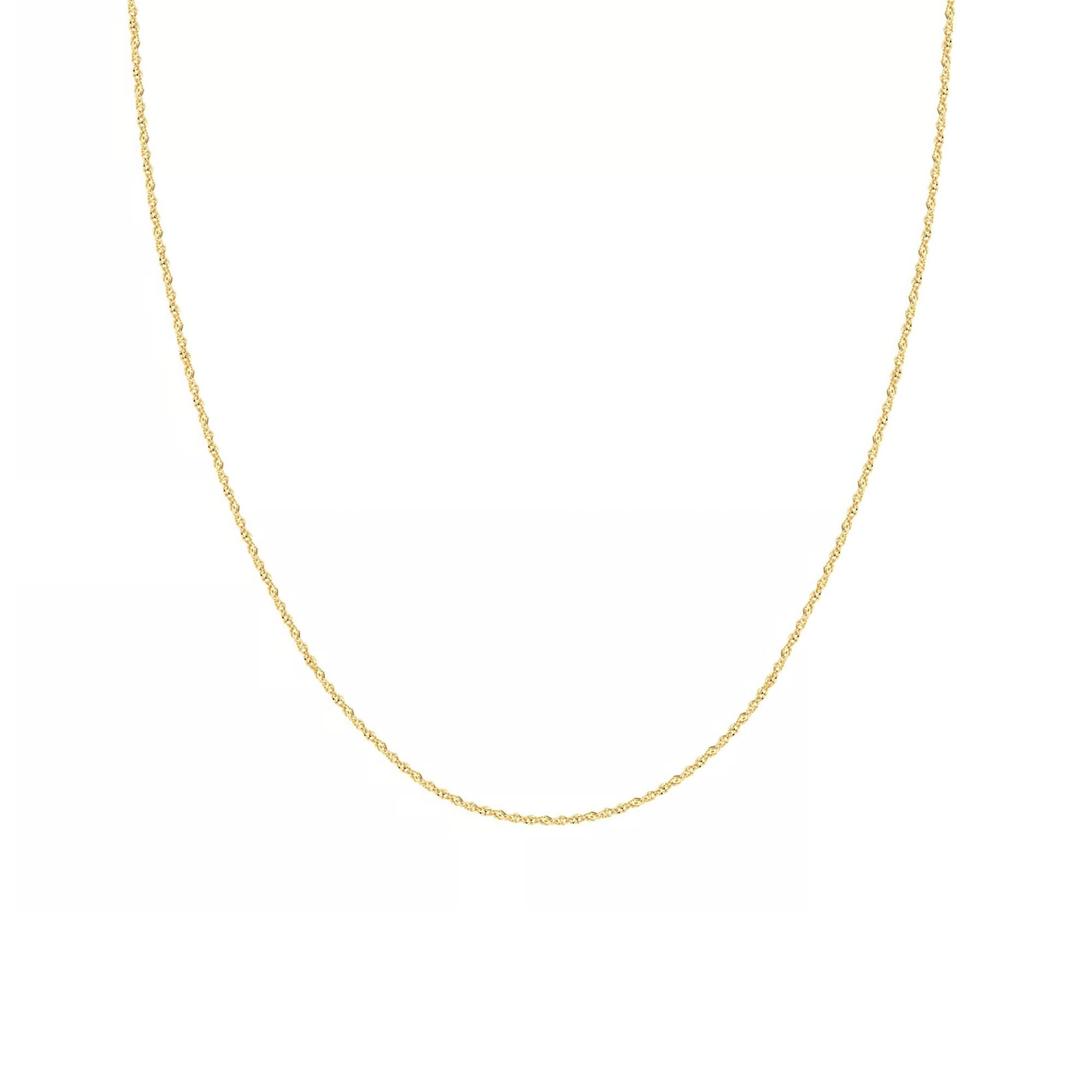 Cadena de oro amarillo italiano modelo singapur