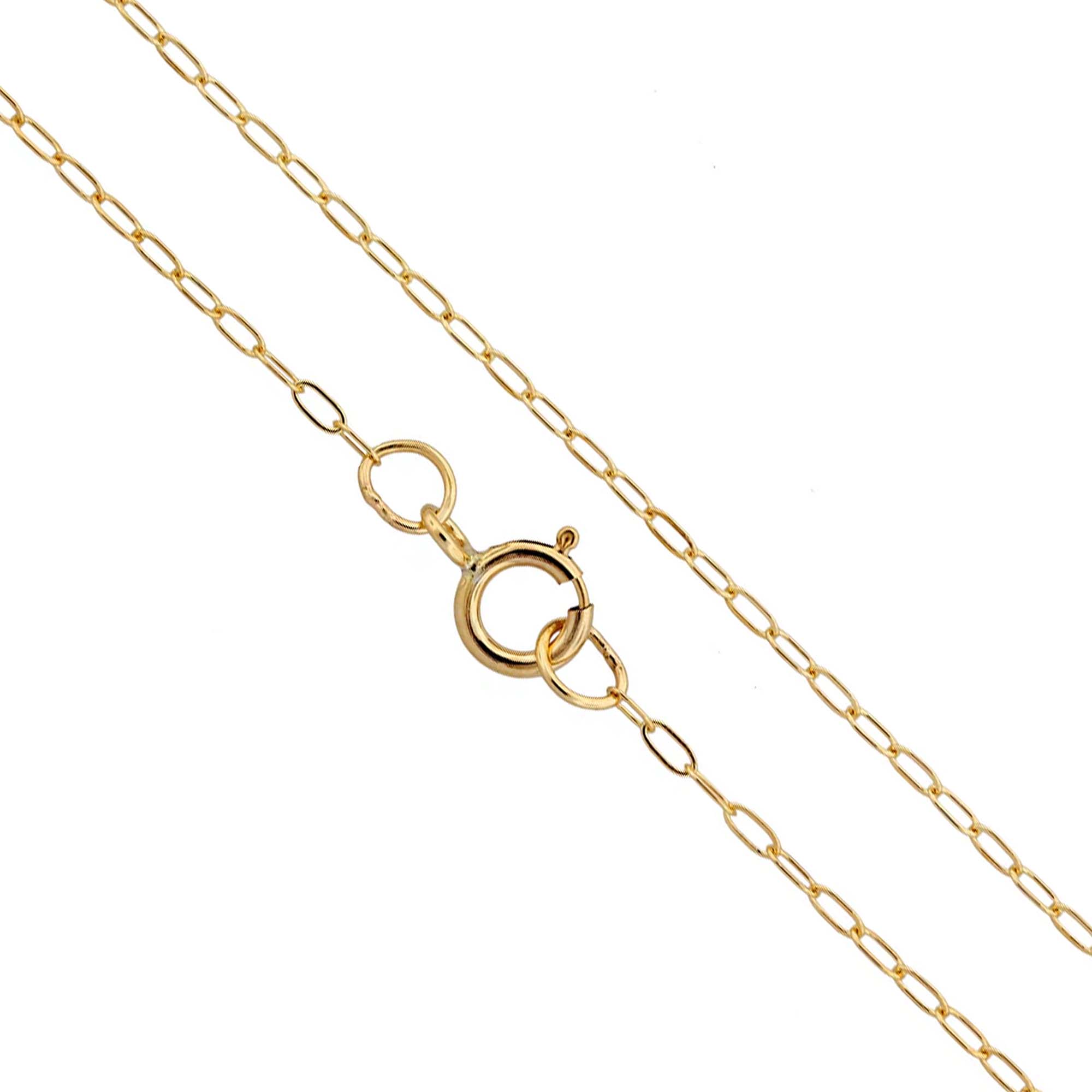 Cadena de oro amarillo italiano modelo eslabon alargado