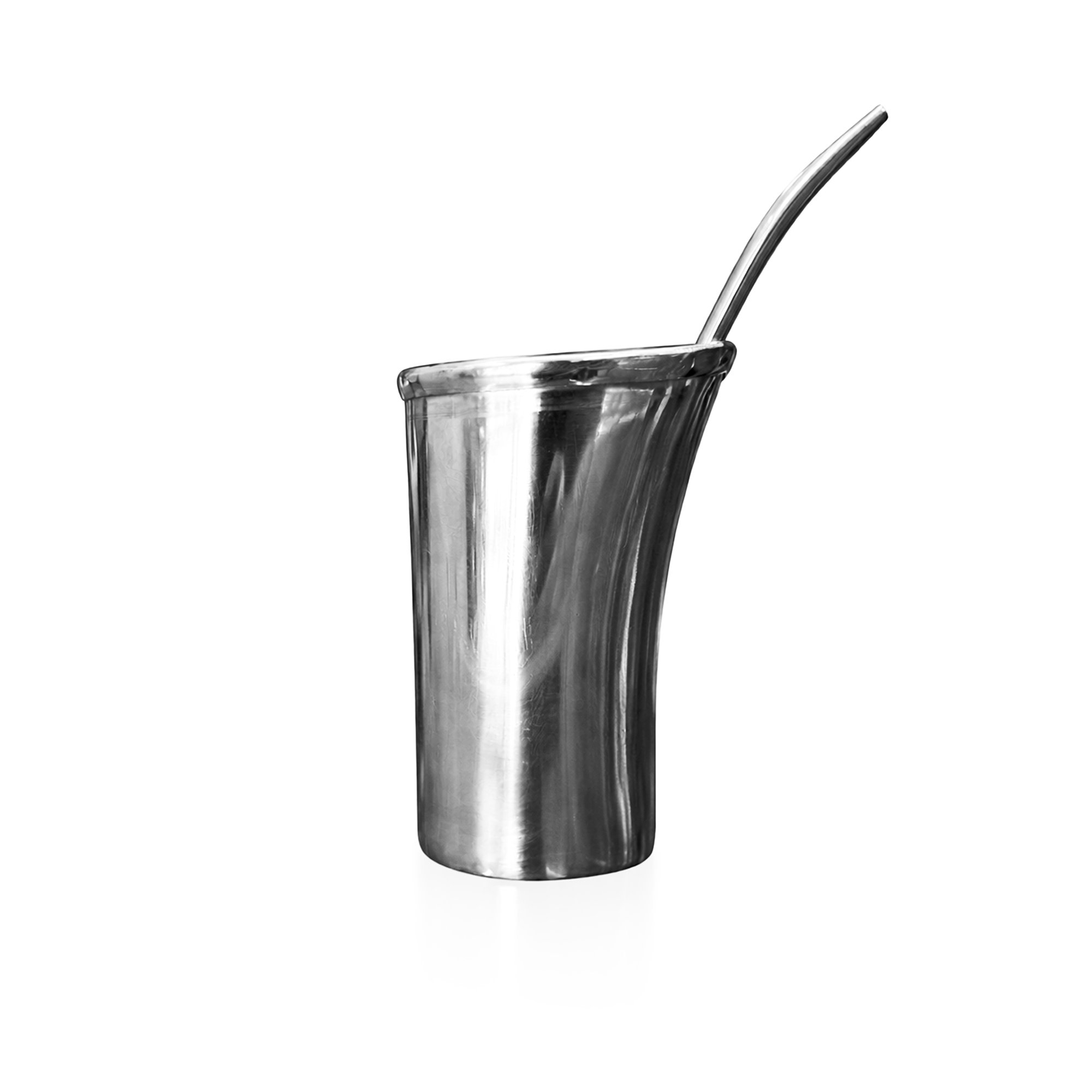 Guampa de acero inoxidable con bombilla para tereré