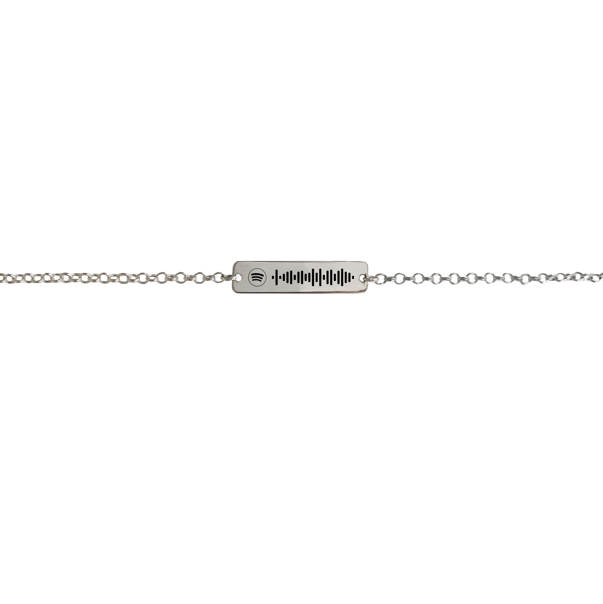 Pulsera de plata con código Spotify