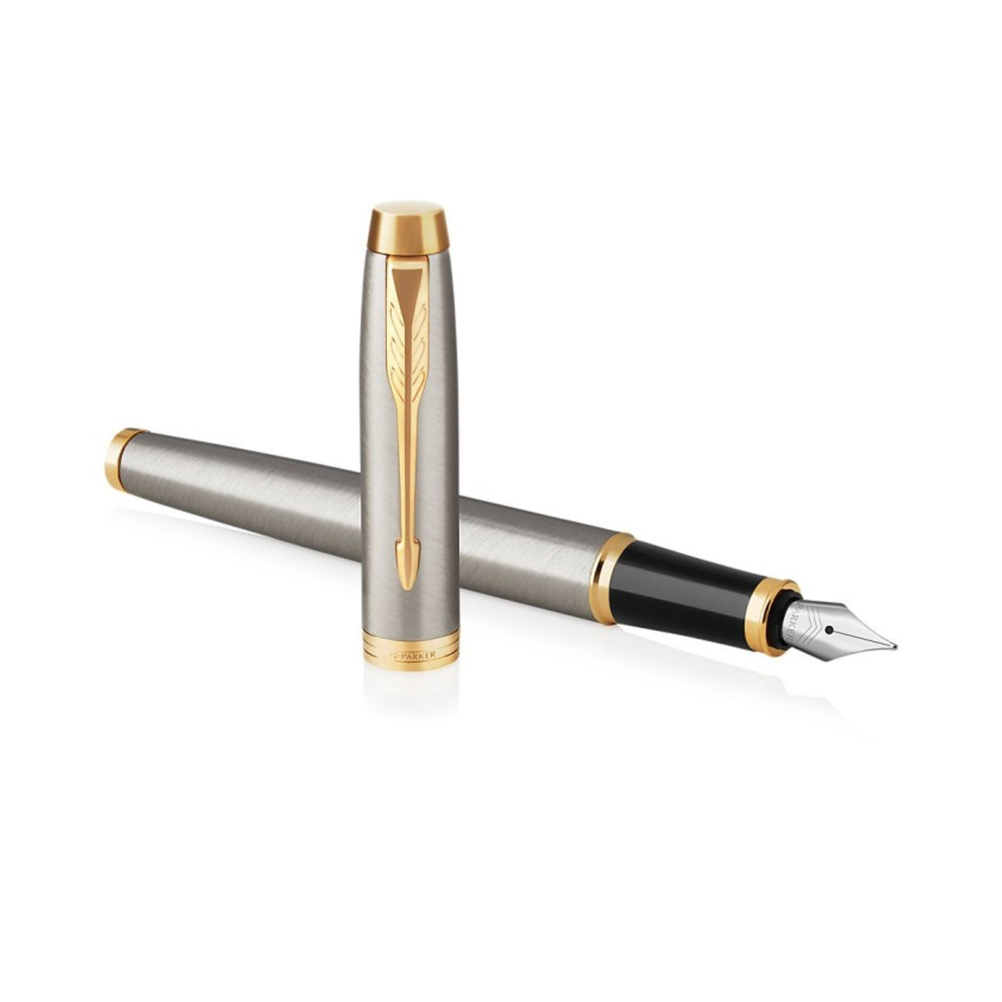 Pluma fuente Parker IM Steel Metal GT