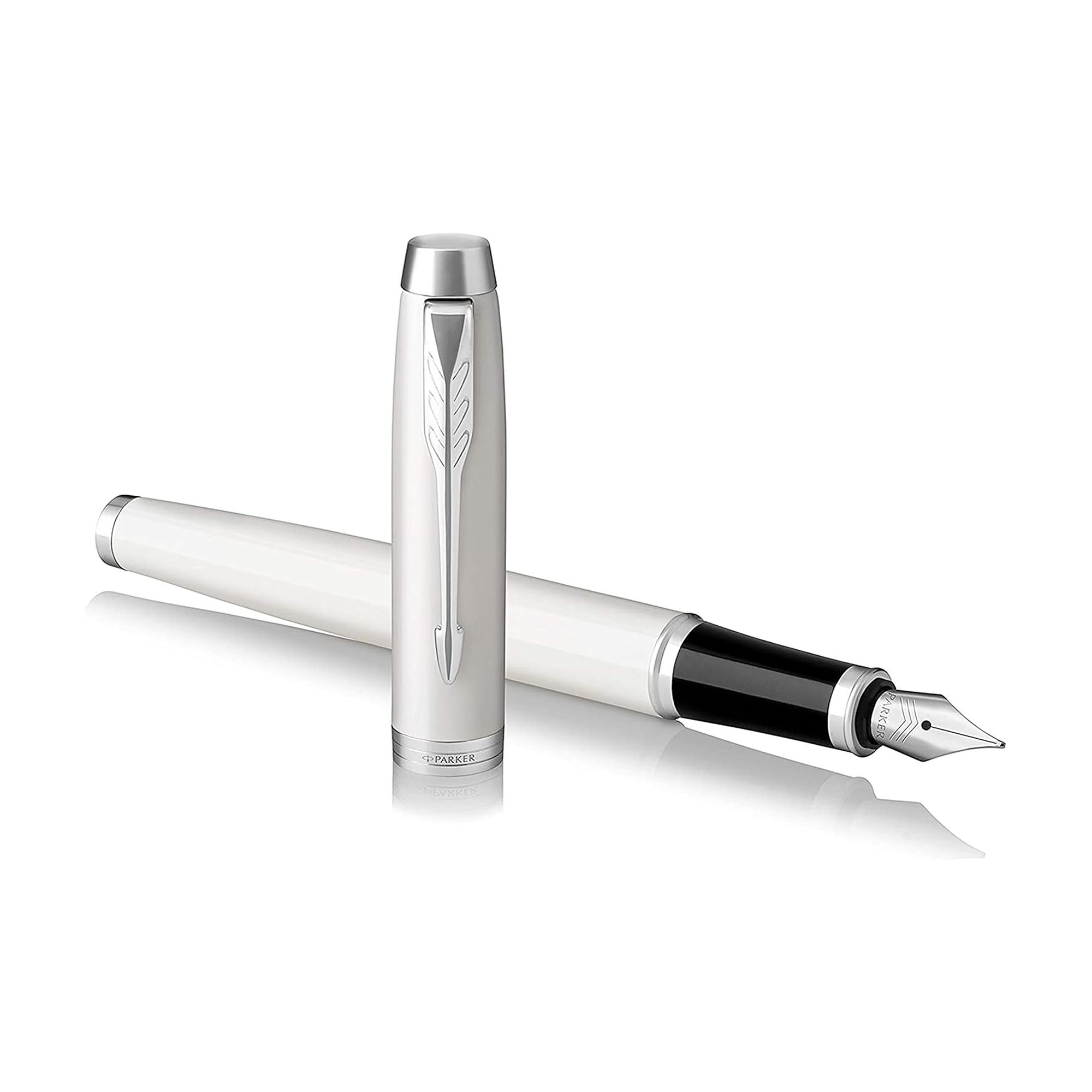 Pluma Fuente Parker IM Laca Blanca