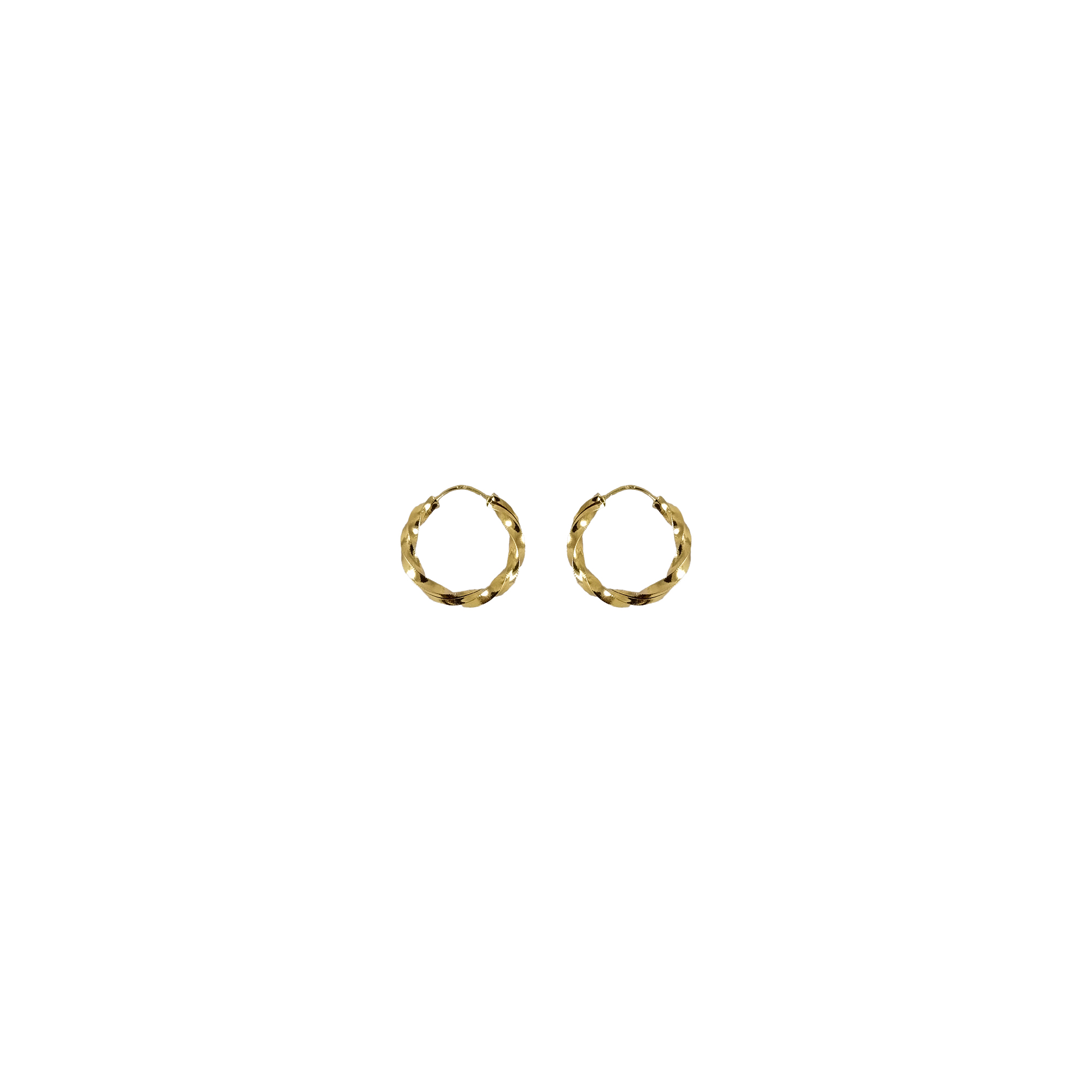 Aros de oro amarillo nacional modelo argolla torneada