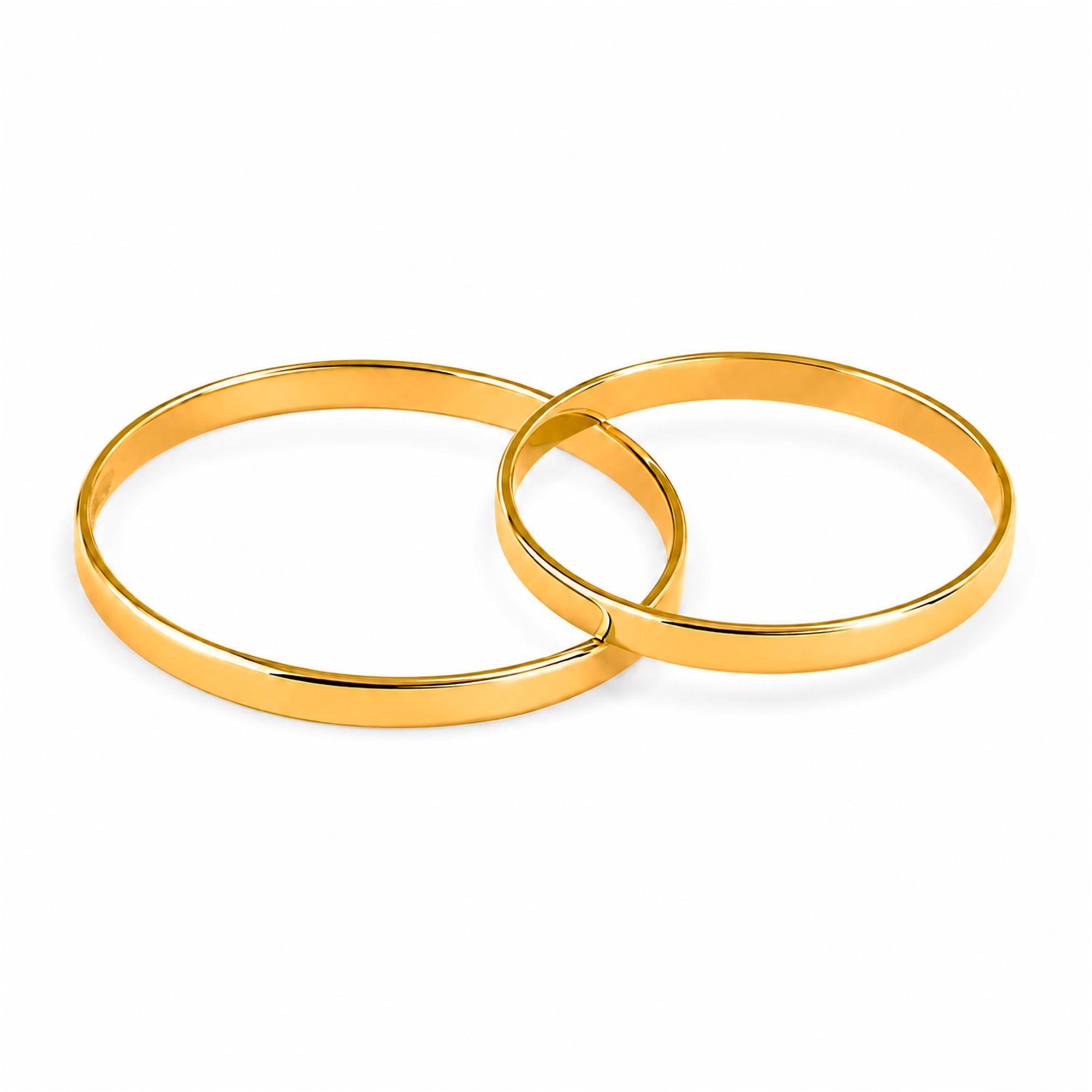 Par de alianzas cinta en oro amarillo 18K – 2mm Línea Slim