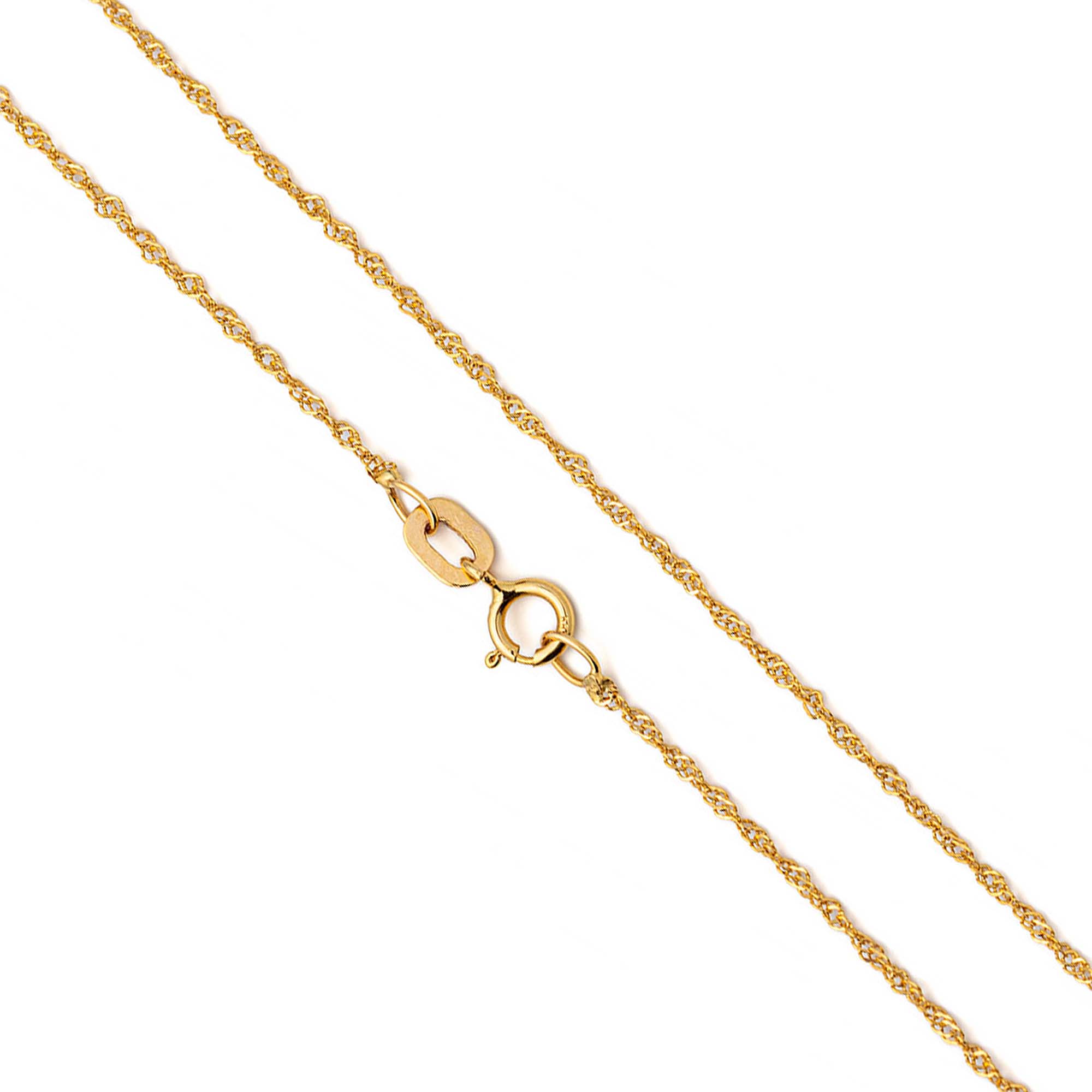 Cadena de oro amarillo italiano fina