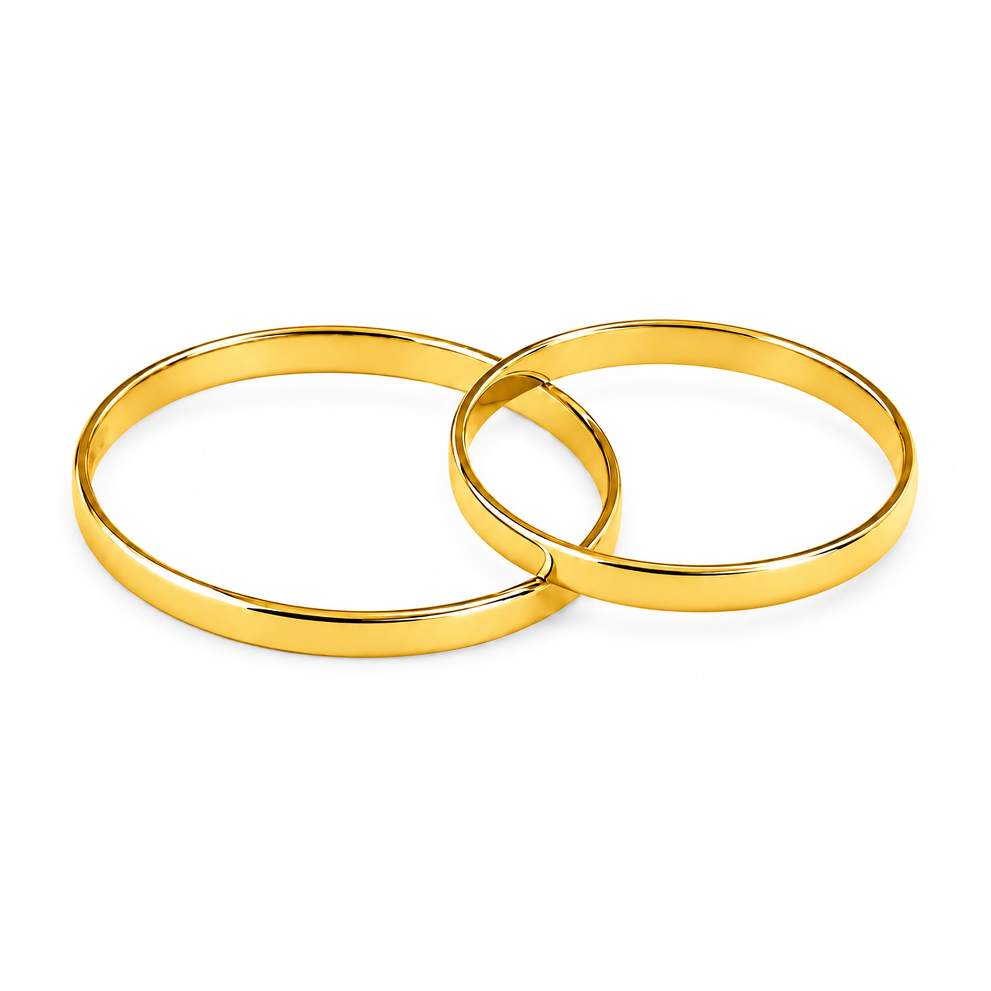 Par de alianzas cinta en oro amarillo 18K – 2mm Línea Slim