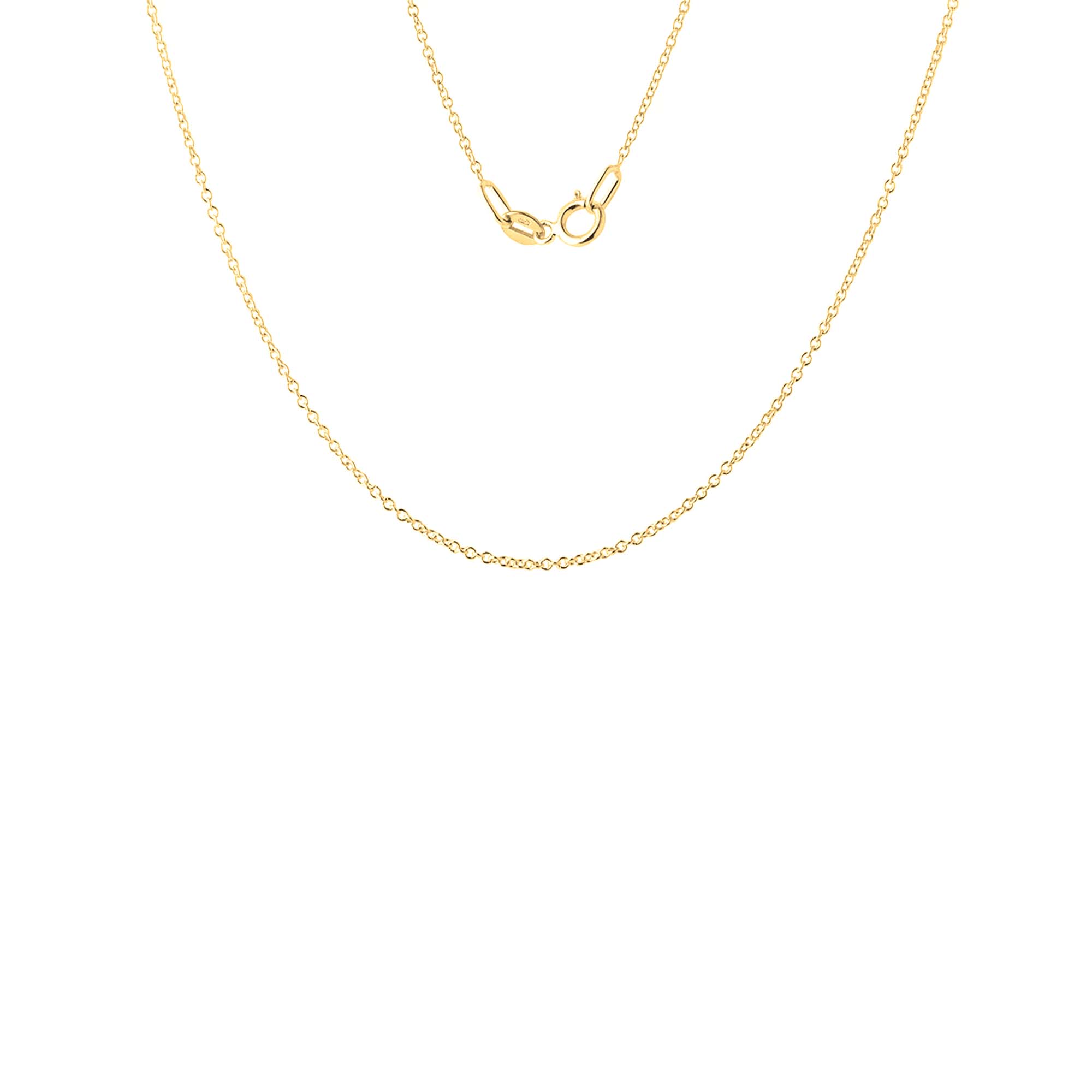 Cadena de oro amarillo italiano modelo roló fino
