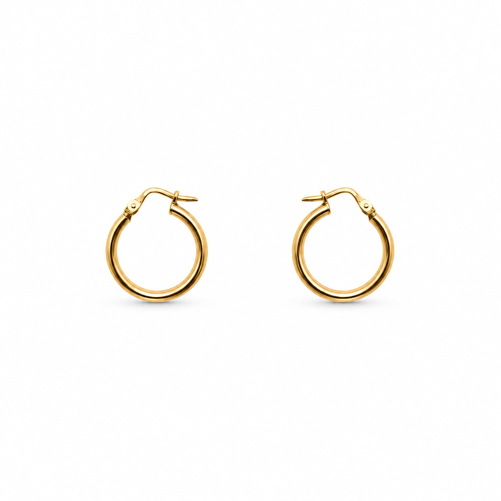 Aros argolla de oro amarillo 18K con cierre de bisagra - 2.1 cm